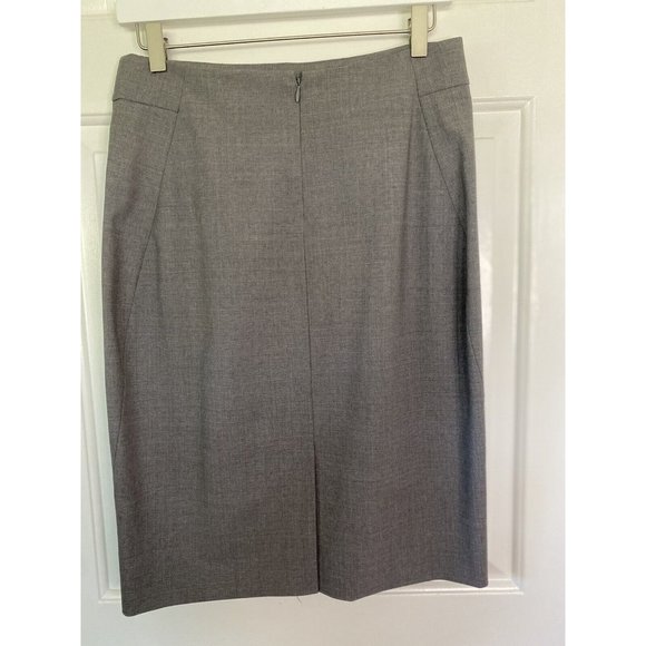 Theory Gray Stretch Wool Spandex Pencil Skirt‎ Size 6 Joanie Style Career EUC - Picture 16 of 16